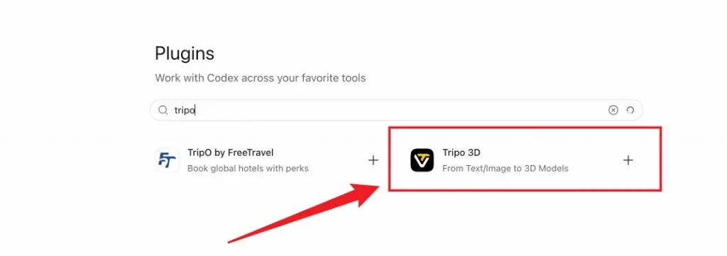 Tripo on the official ChatGPT plugin marketplace