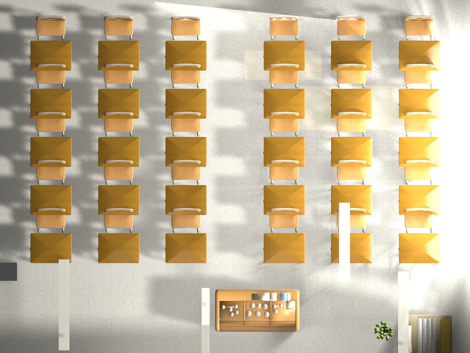 Top-view check after replacement (ceiling hidden)