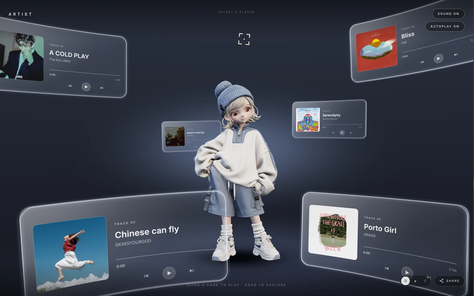 ARTIST · 3D Music Cards