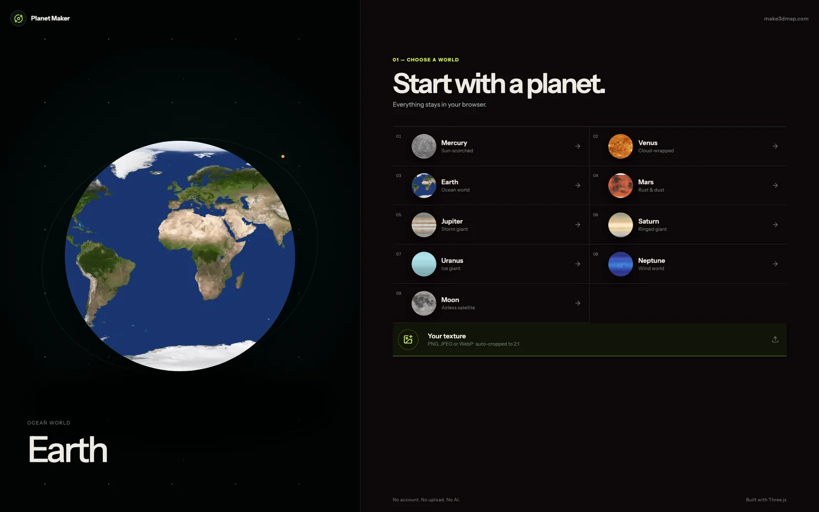 Planet Maker · 3D Planet Editor